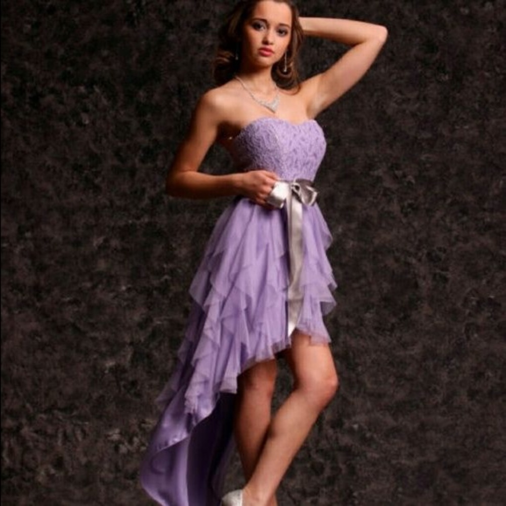 High-Low Semi Formal Lavender Dress (size 7)